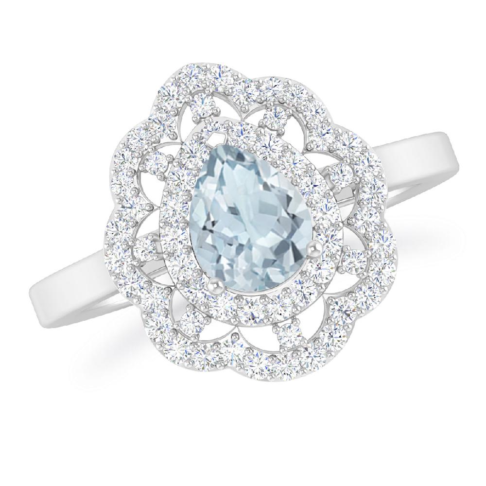 White Gold - Aquamarine