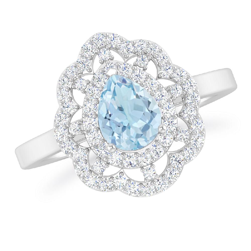 White Gold - Aquamarine