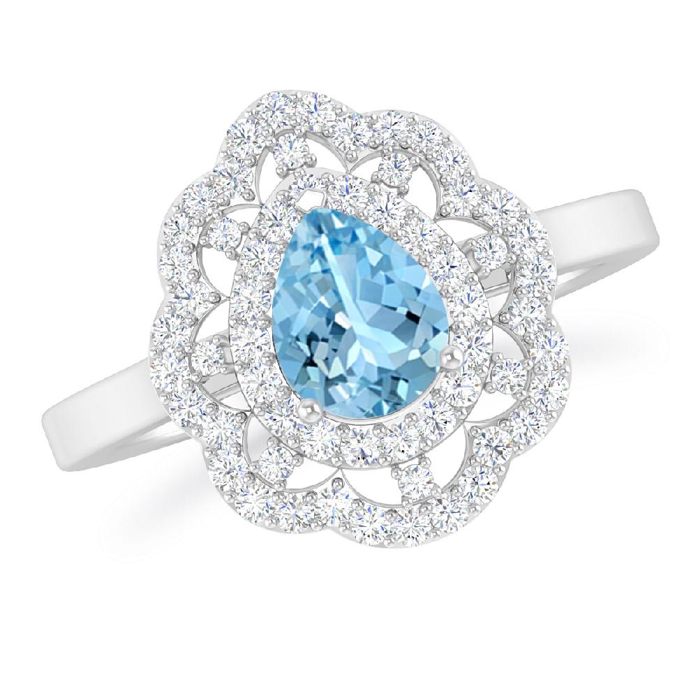 White Gold - Aquamarine