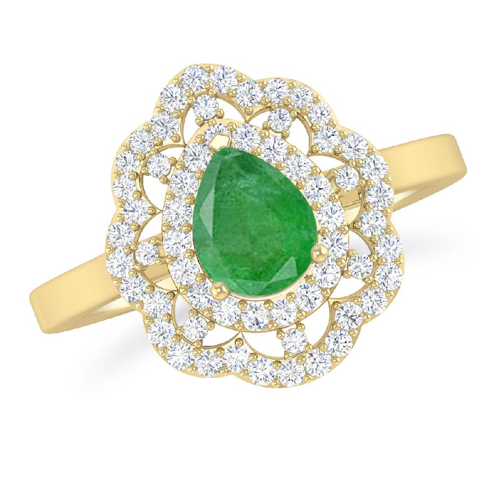 Yellow Gold - Emerald