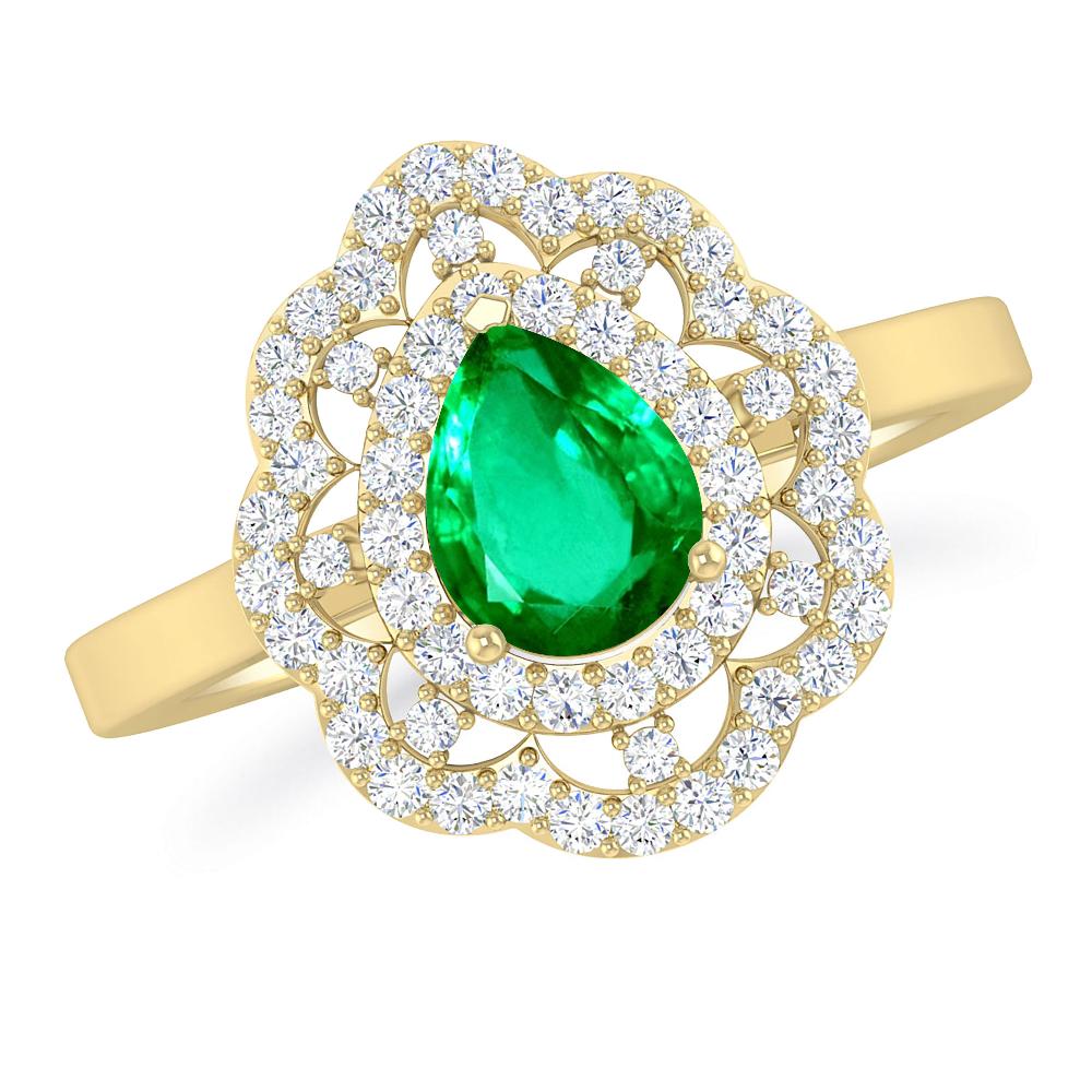 Yellow Gold - Emerald