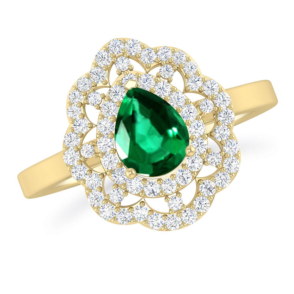 Yellow Gold - Emerald