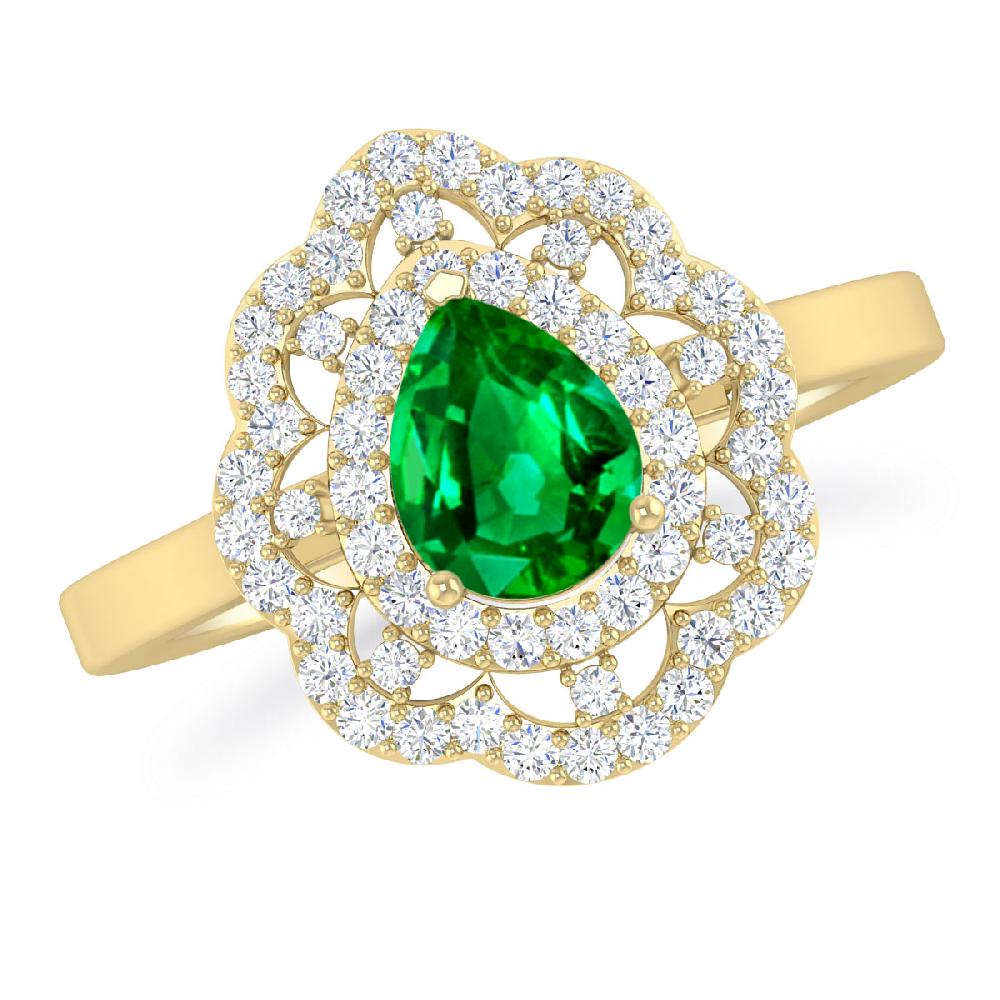 Yellow Gold - Emerald