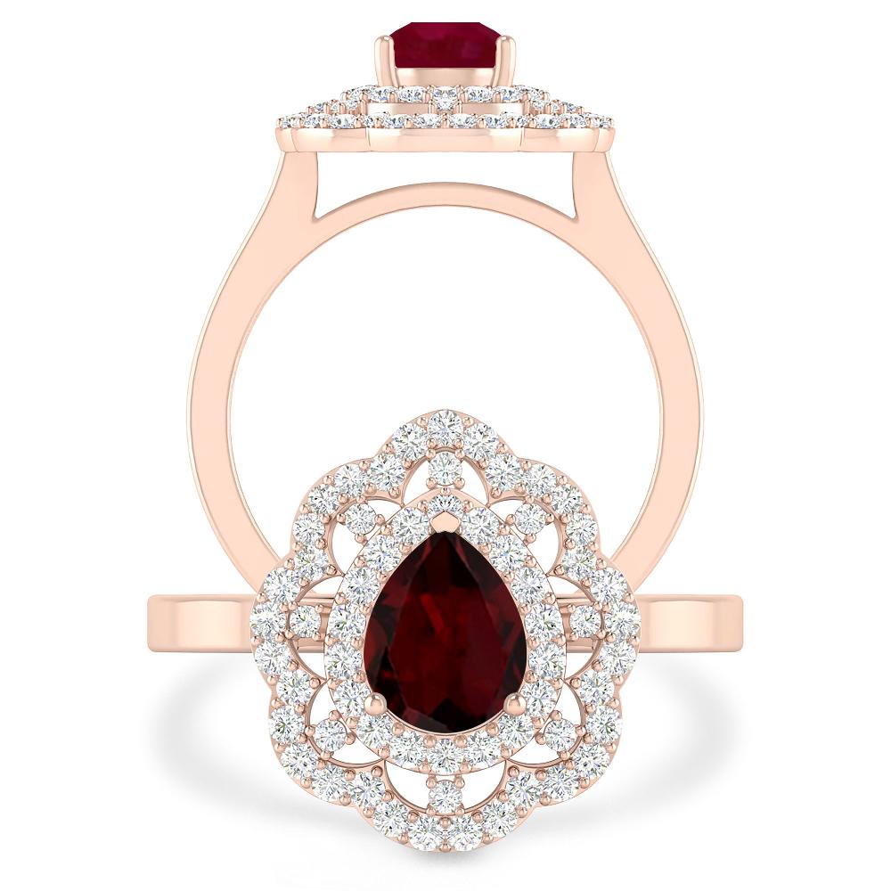 Rose Gold - Garnet