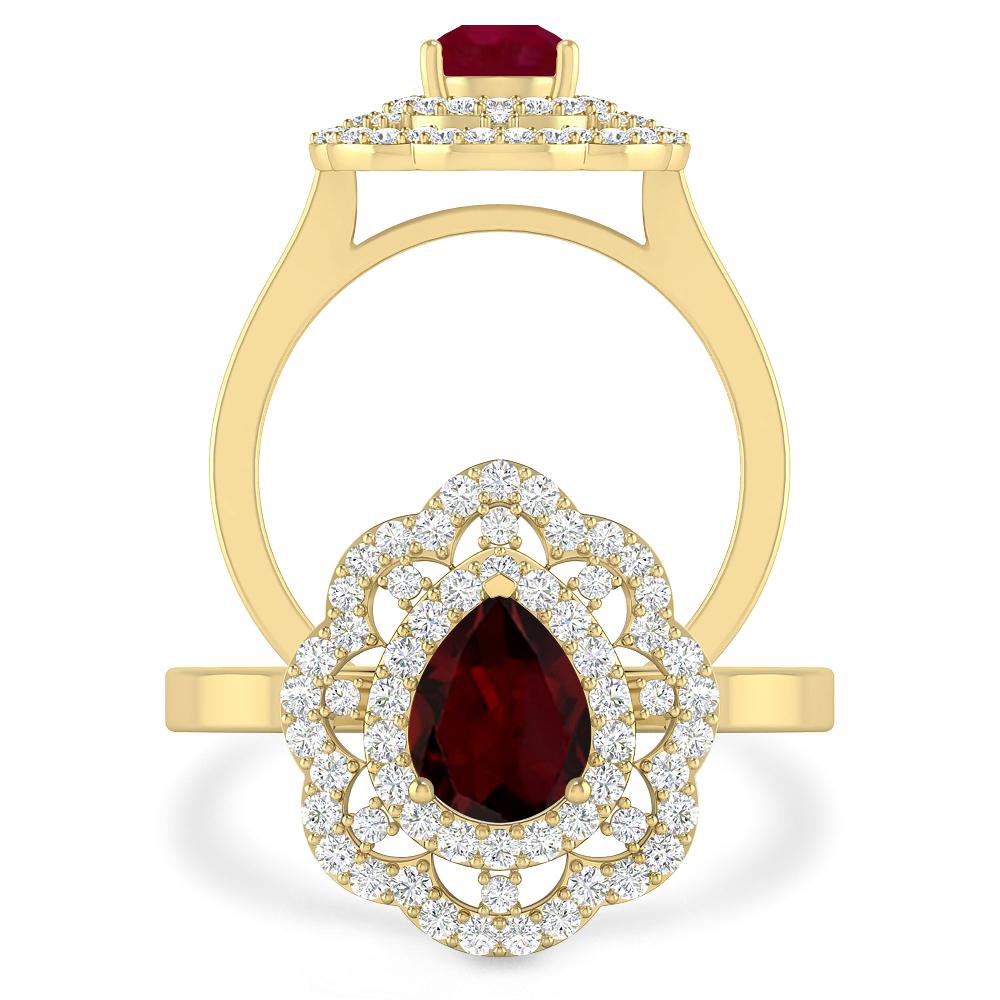 Yellow Gold - Garnet