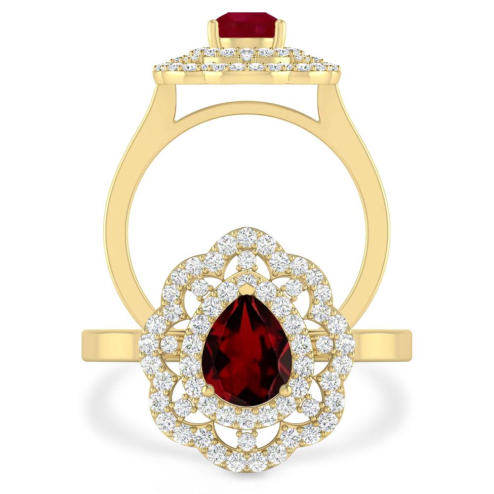 Yellow Gold - Garnet