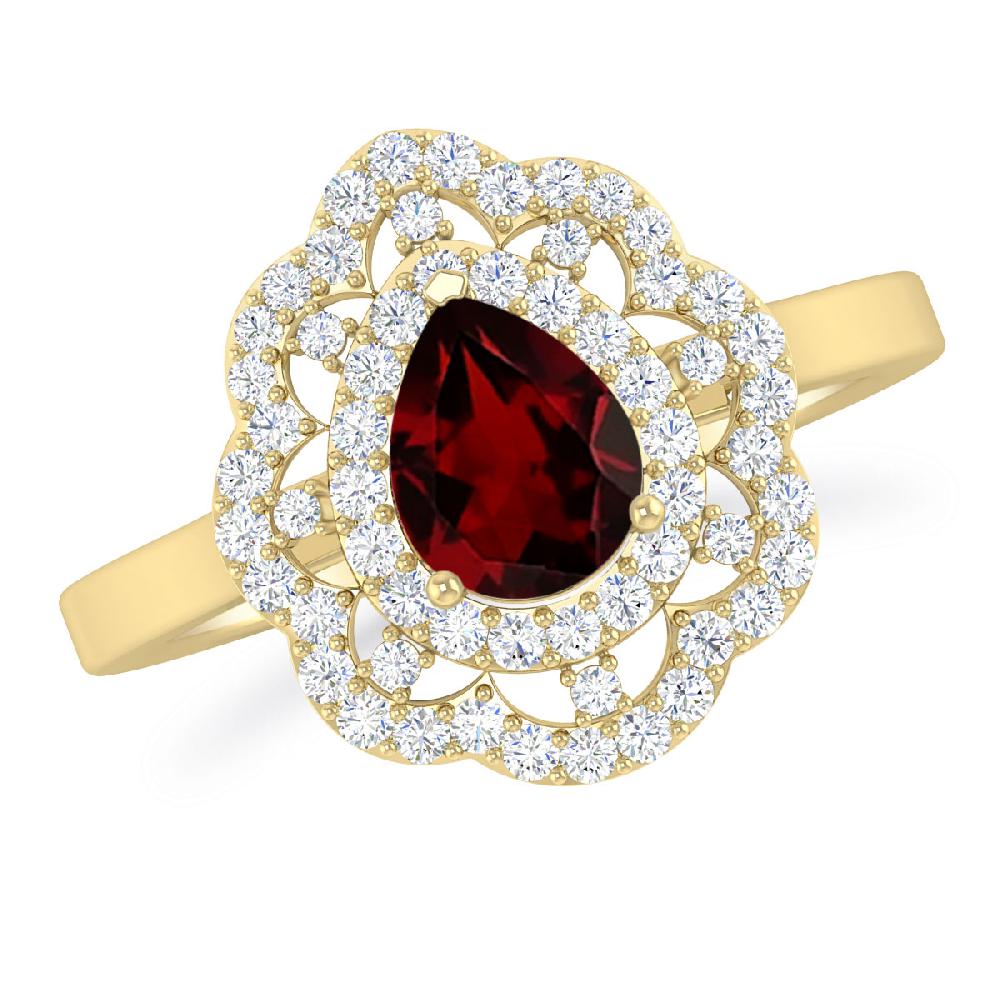 Yellow Gold - Garnet