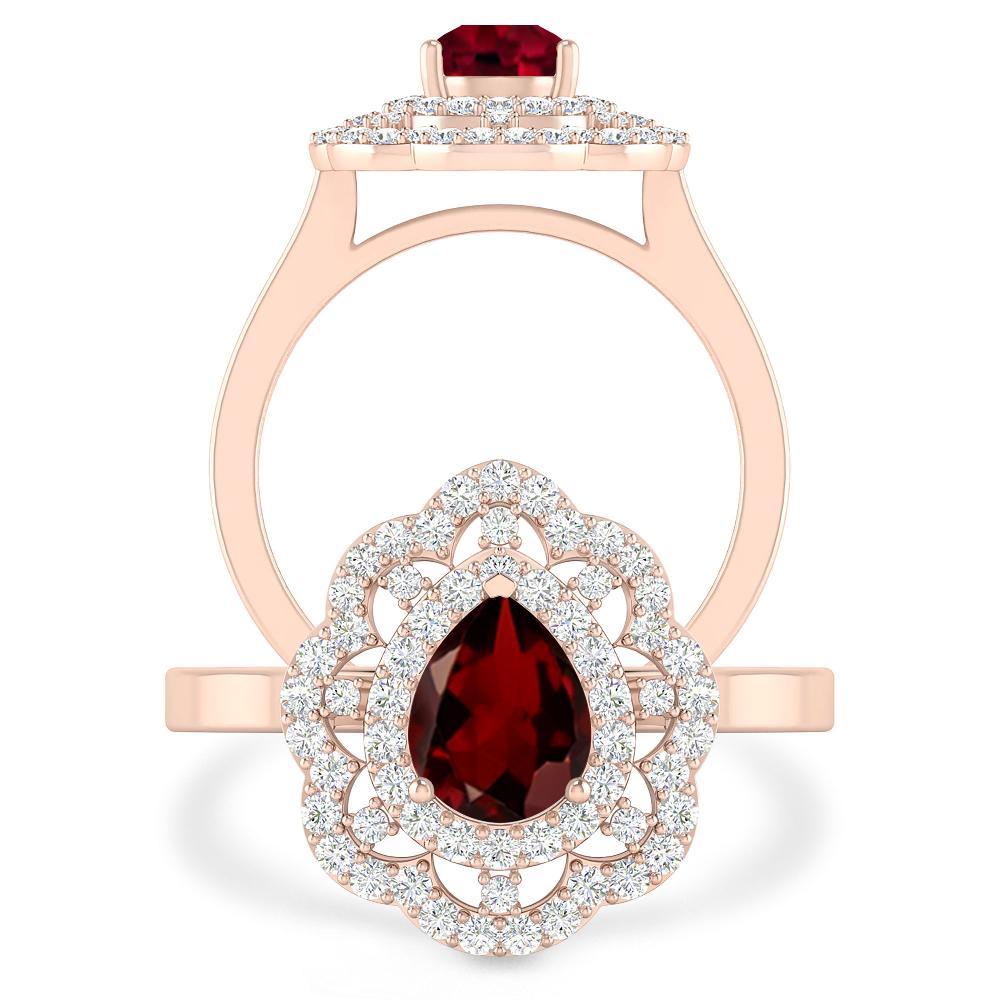 Rose Gold - Garnet