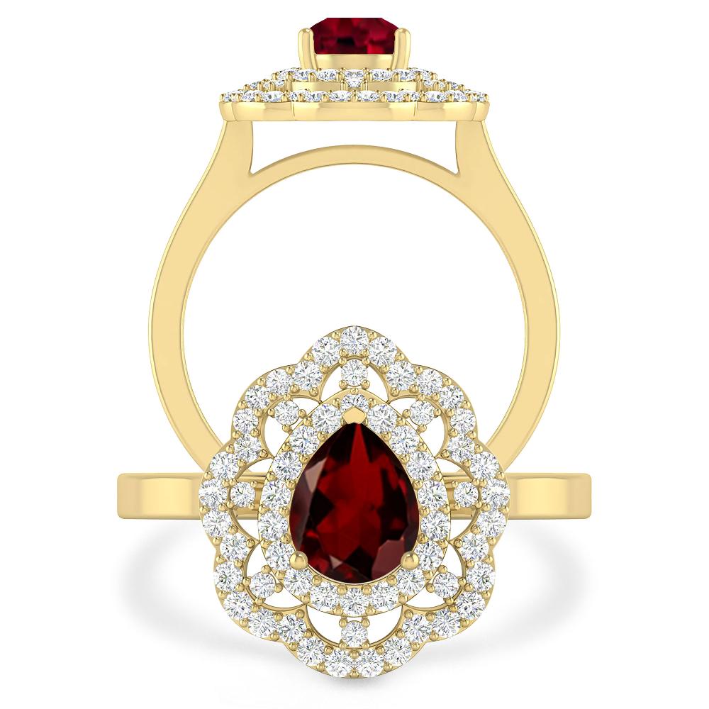 Yellow Gold - Garnet