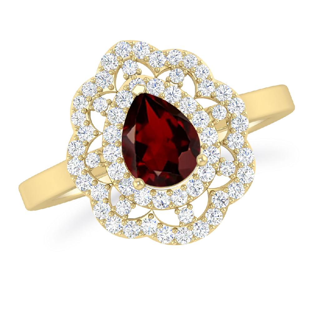 Yellow Gold - Garnet