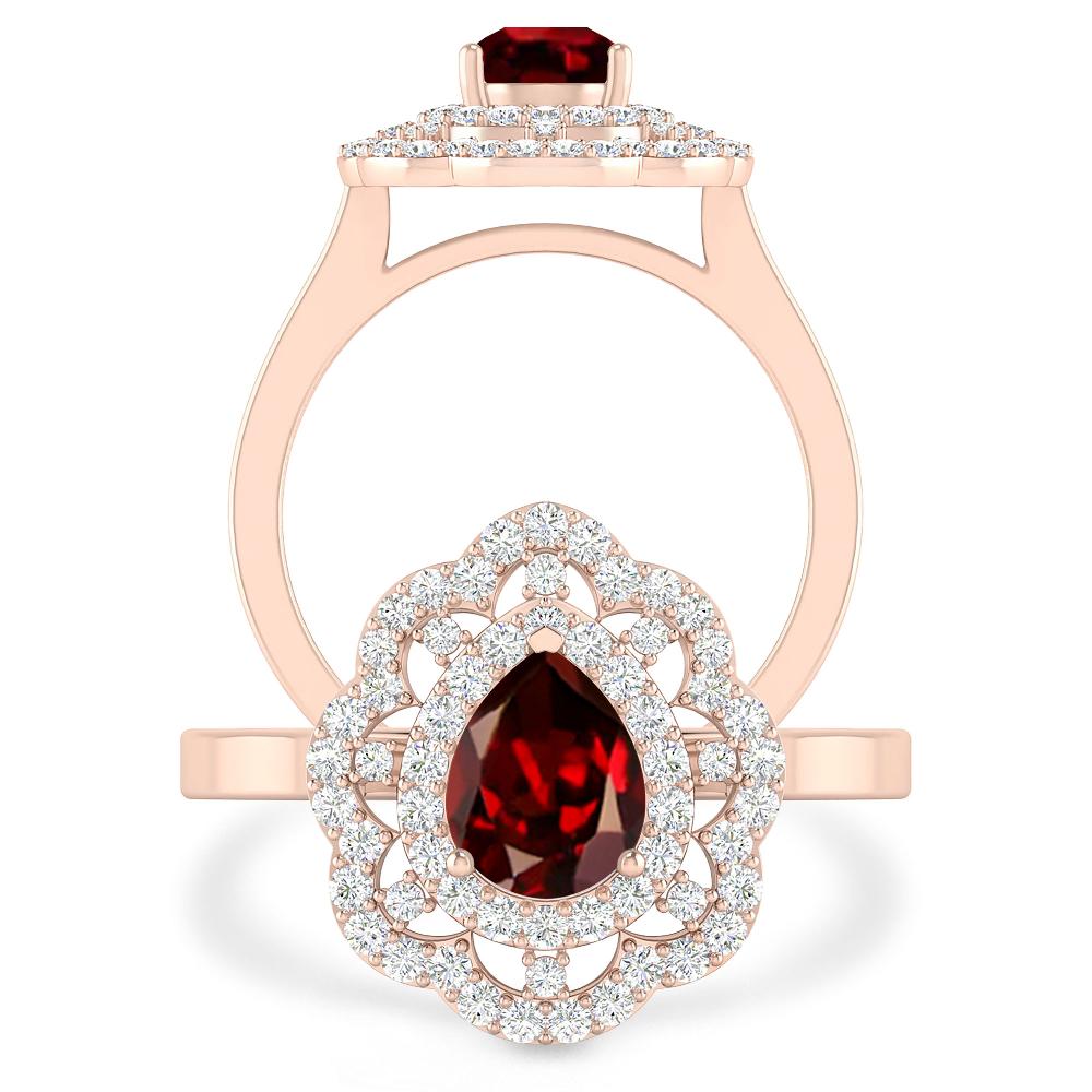 Rose Gold - Garnet