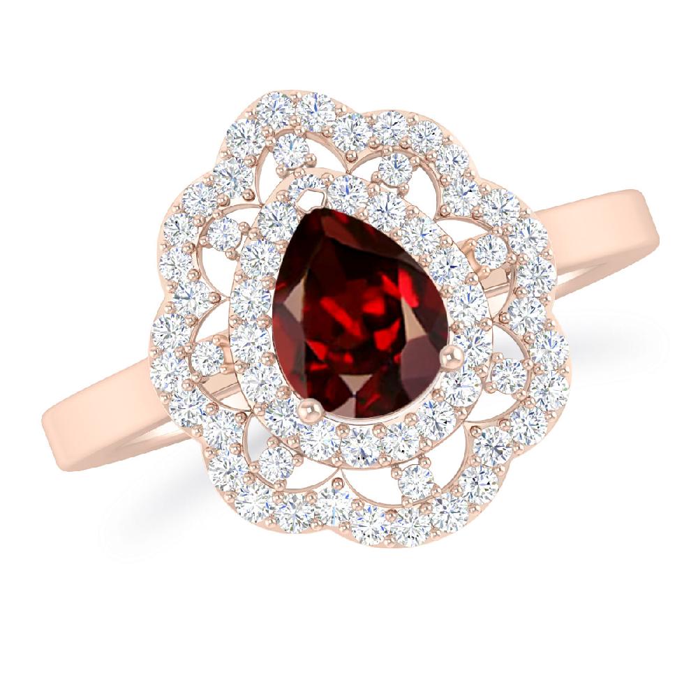 Rose Gold - Garnet