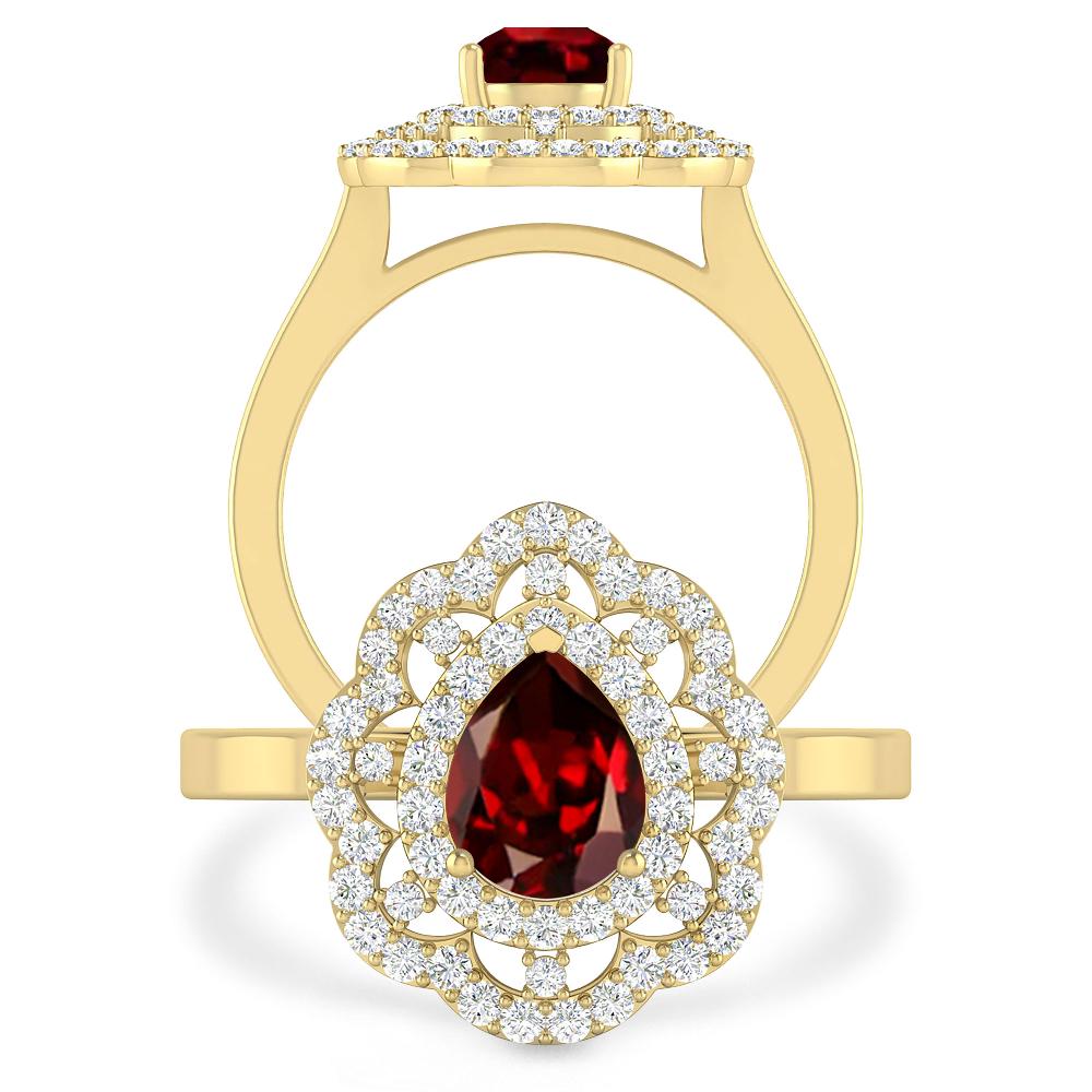 Yellow Gold - Garnet