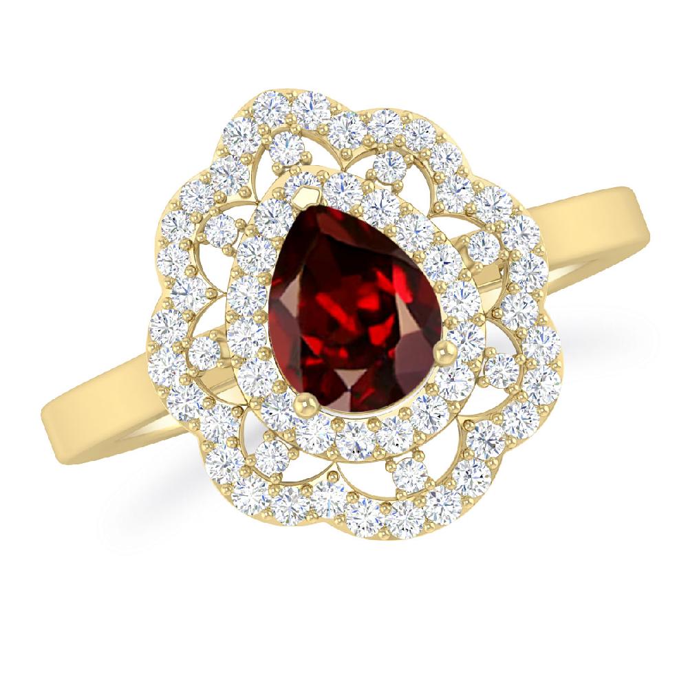 Yellow Gold - Garnet