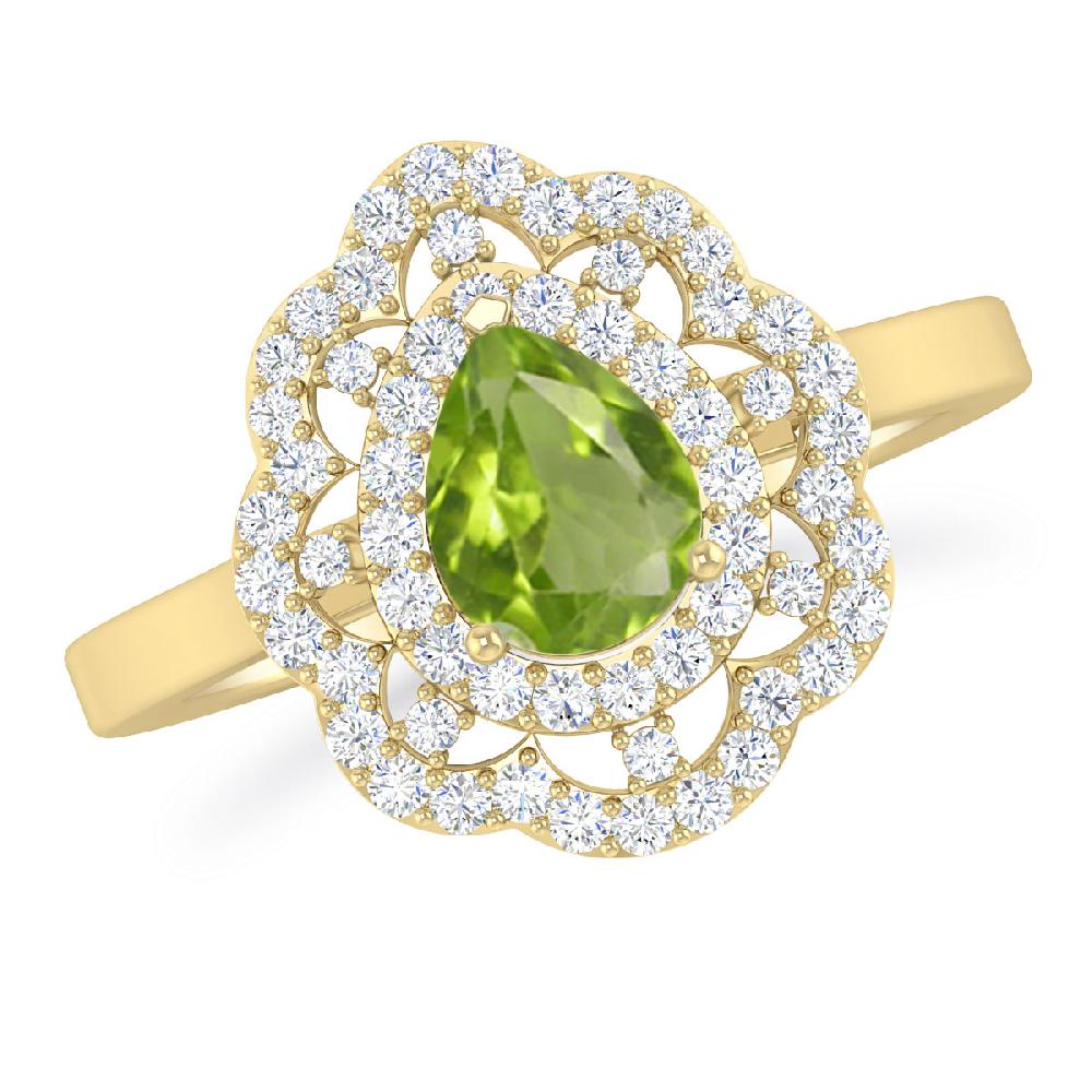 Yellow Gold - Peridot