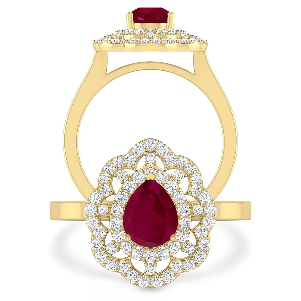 Yellow Gold - Ruby