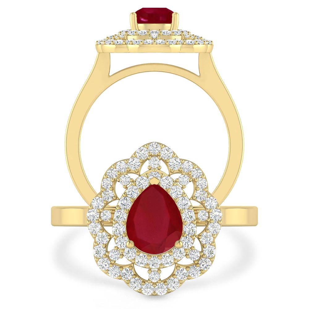 Yellow Gold - Ruby