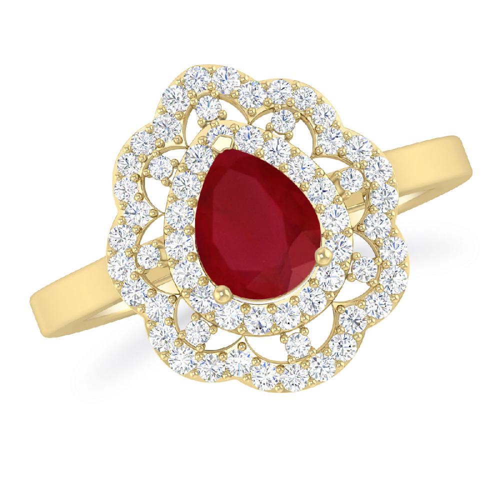 Yellow Gold - Ruby