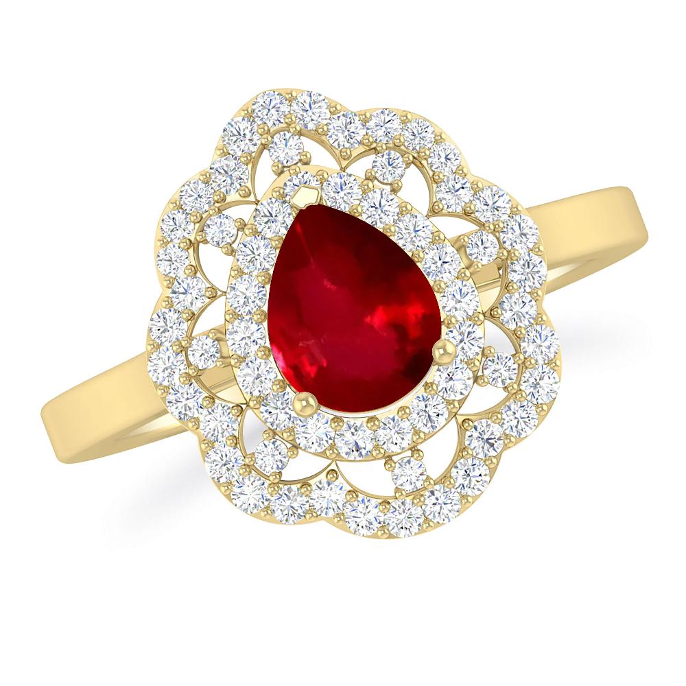 Yellow Gold - Ruby