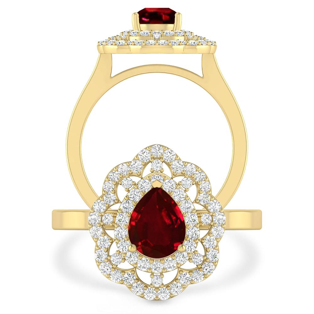 Yellow Gold - Ruby