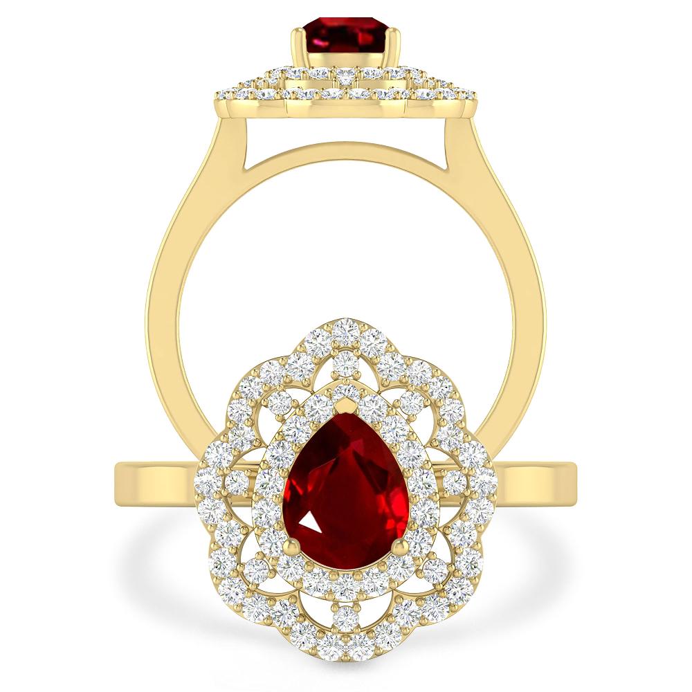 Yellow Gold - Ruby