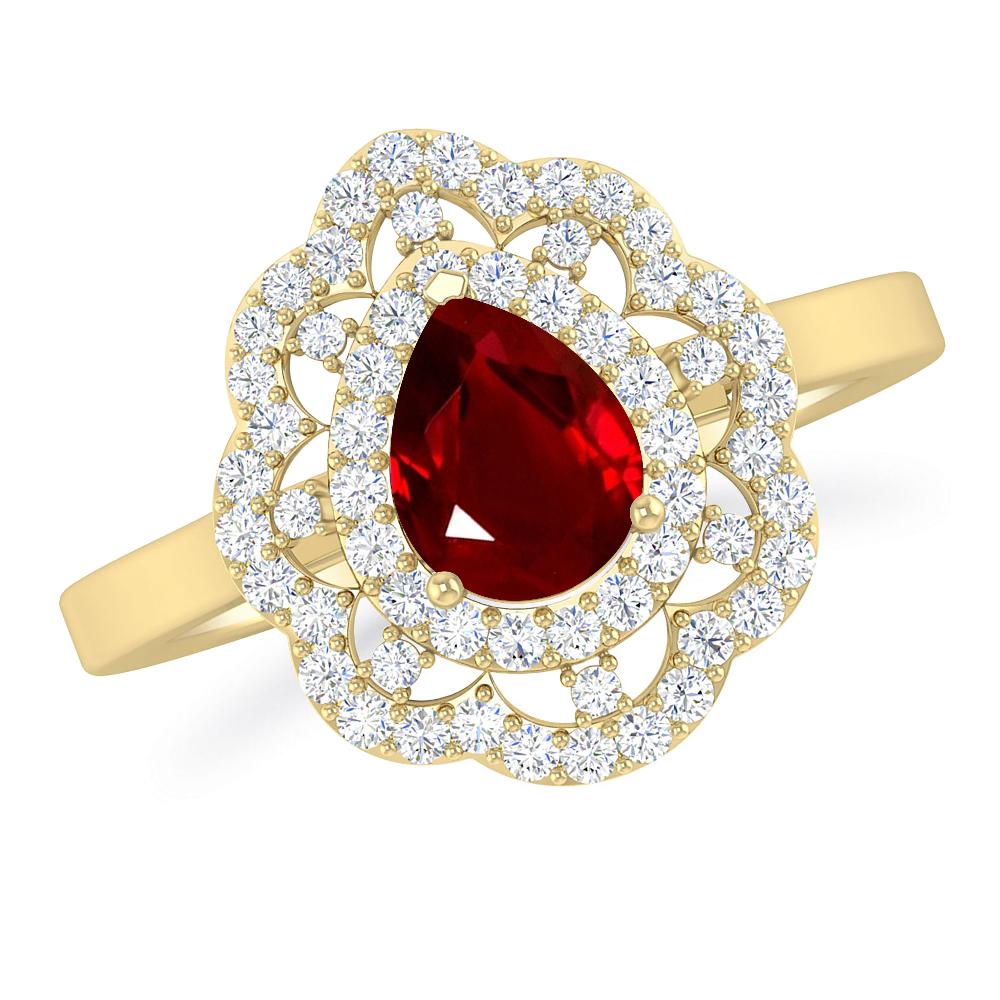 Yellow Gold - Ruby