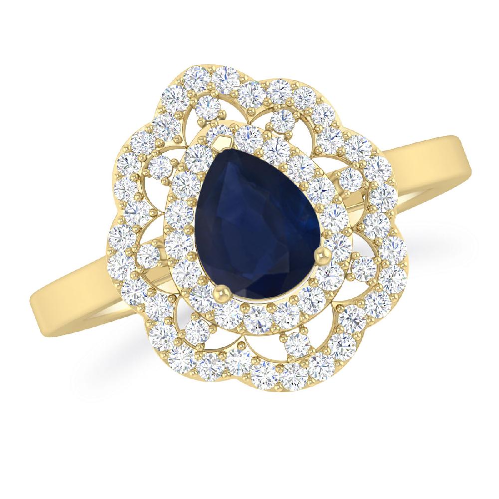 Yellow Gold - Sapphire