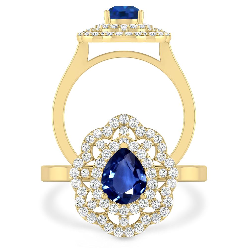 Yellow Gold - Sapphire