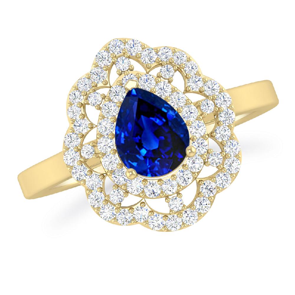 Yellow Gold - Sapphire