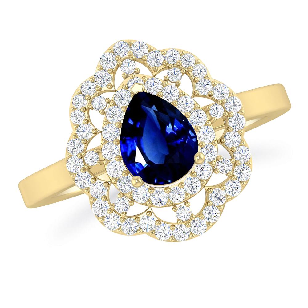 Yellow Gold - Sapphire