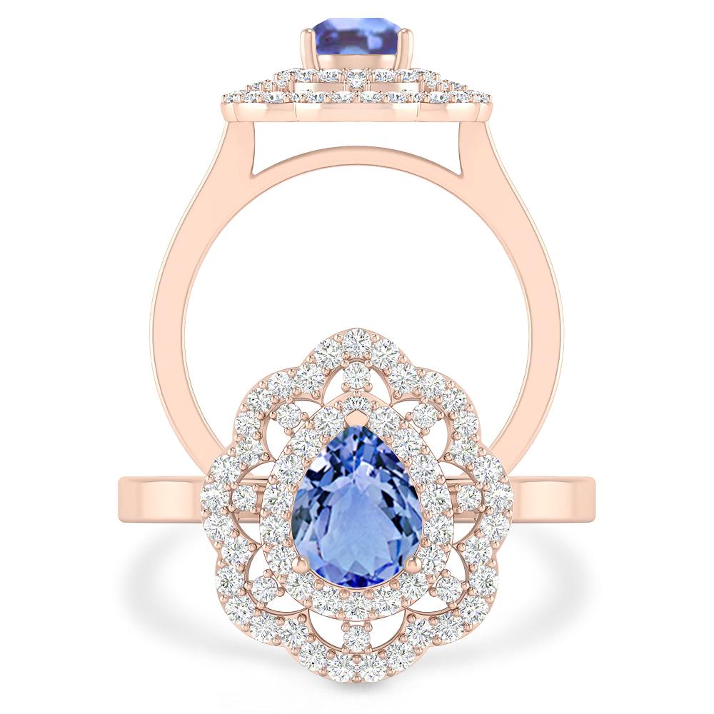 Rose Gold - Tanzanite