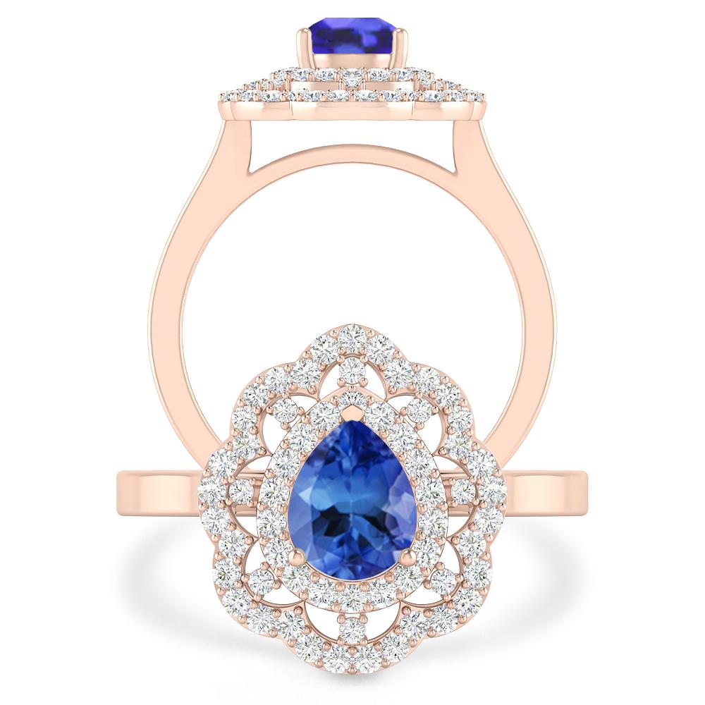 Rose Gold - Tanzanite