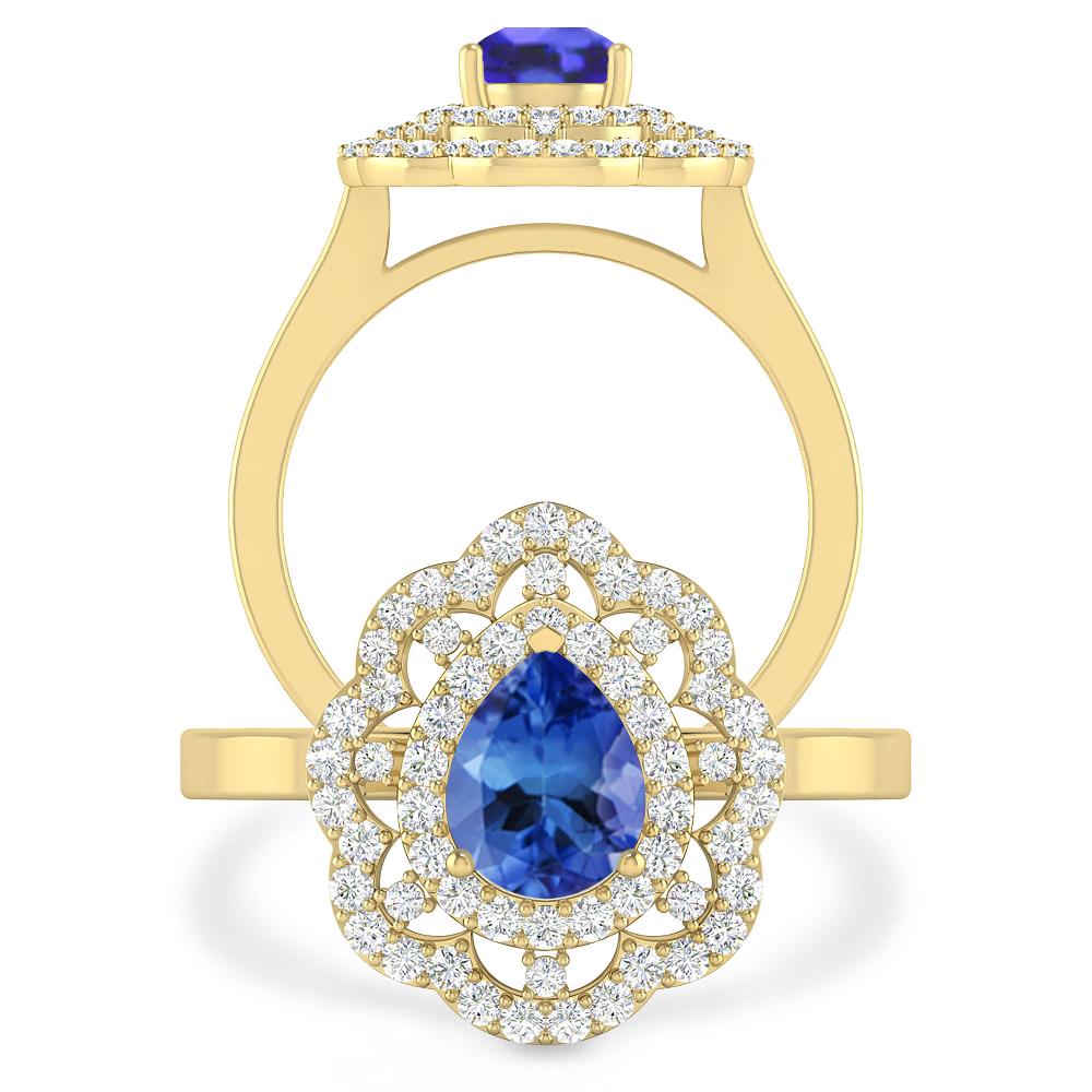 Yellow Gold - Tanzanite