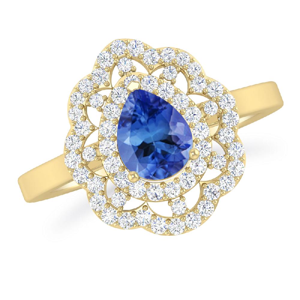 Yellow Gold - Tanzanite