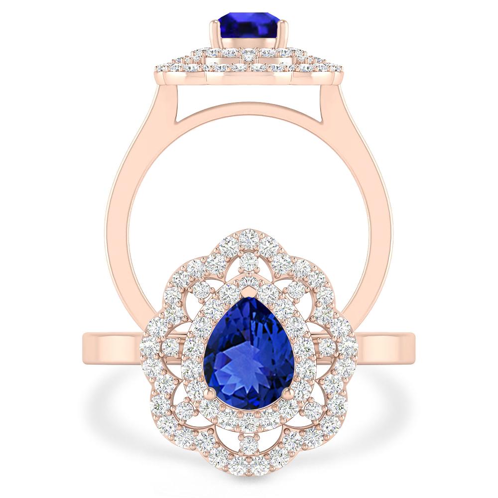 Rose Gold - Tanzanite