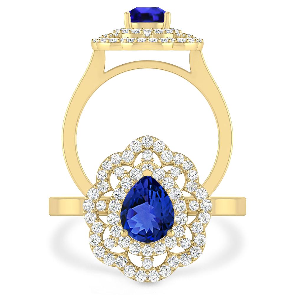 Yellow Gold - Tanzanite