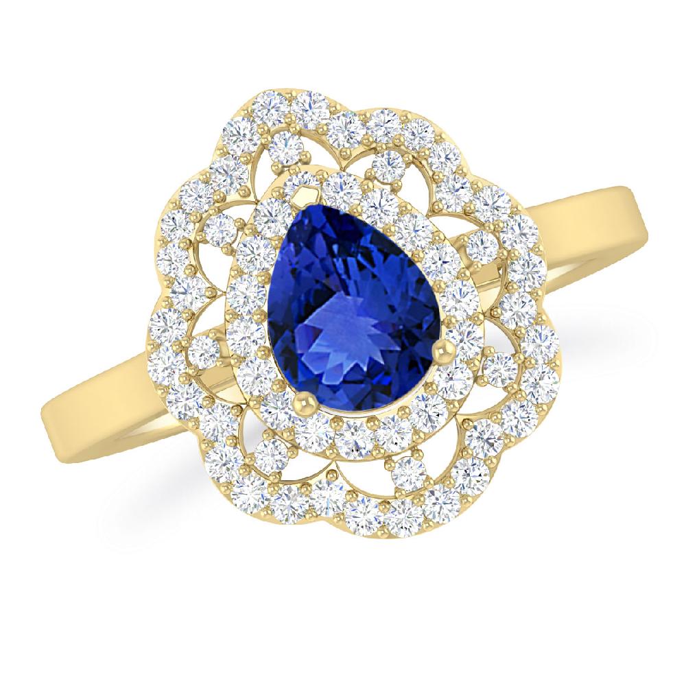 Yellow Gold - Tanzanite