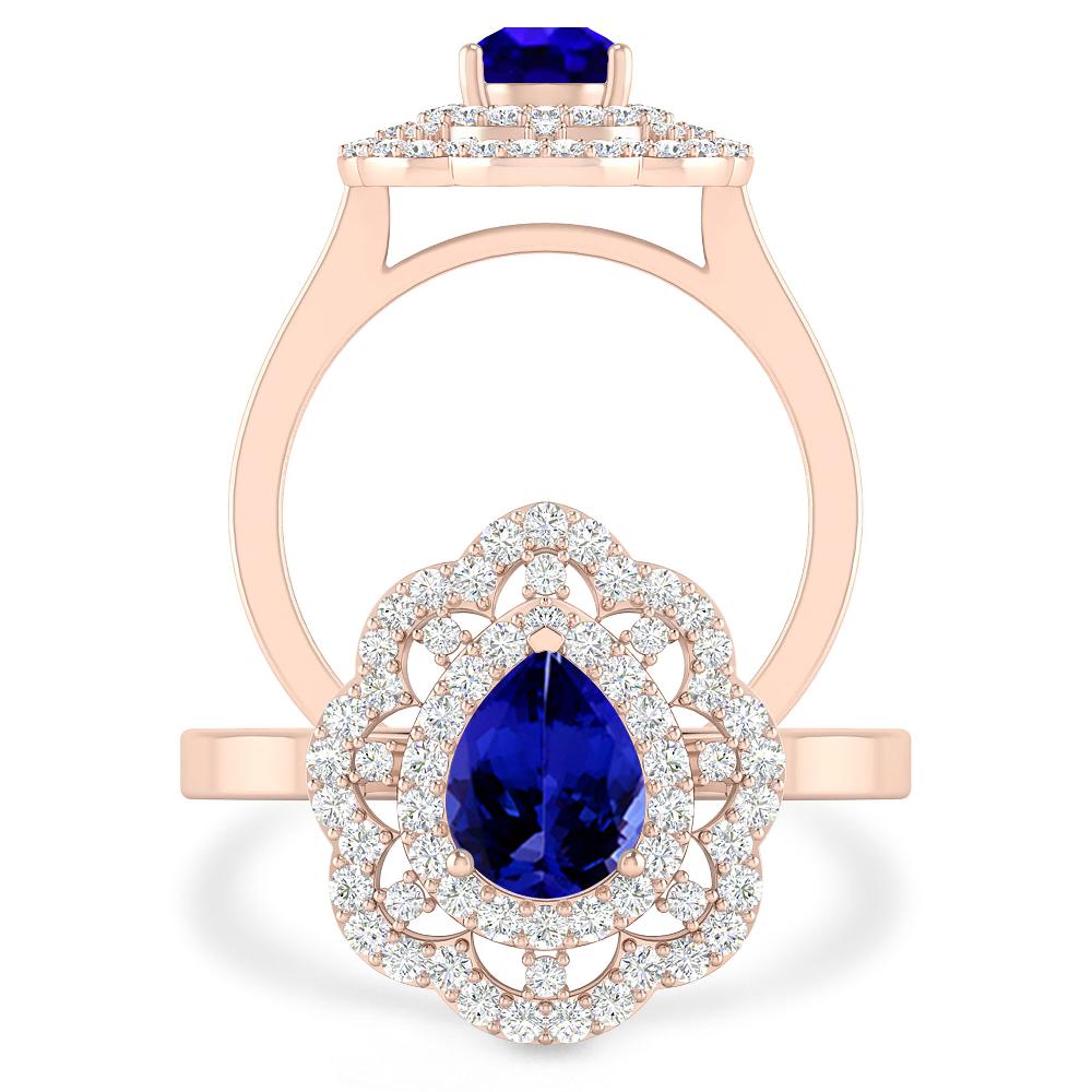 Rose Gold - Tanzanite