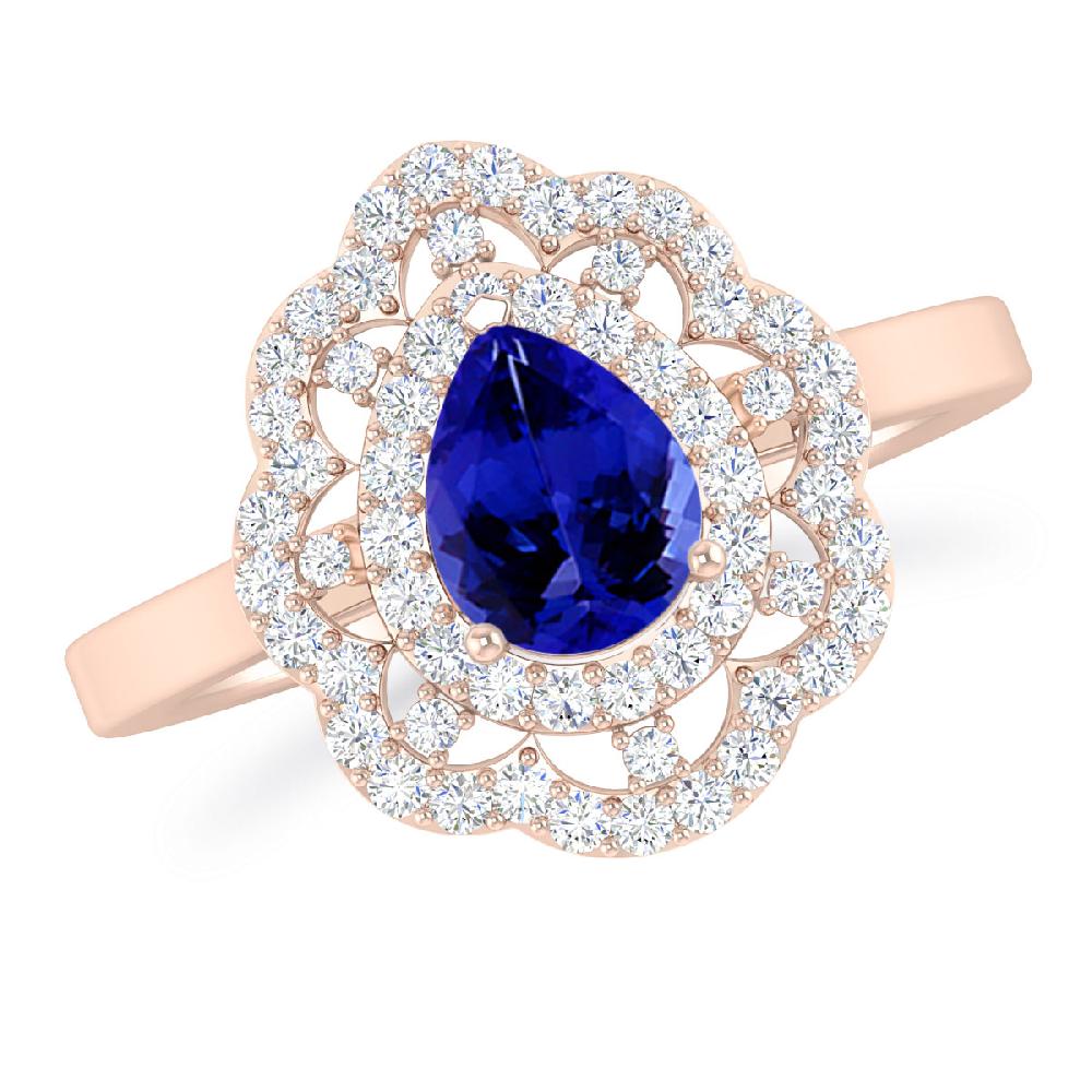 Rose Gold - Tanzanite