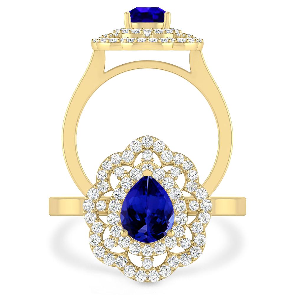 Yellow Gold - Tanzanite