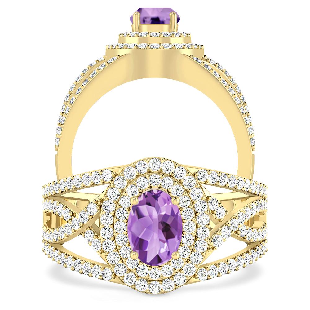 Yellow Gold - Amethyst