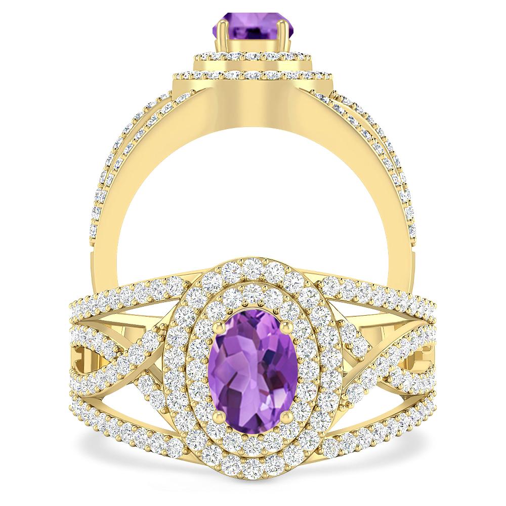 Yellow Gold - Amethyst