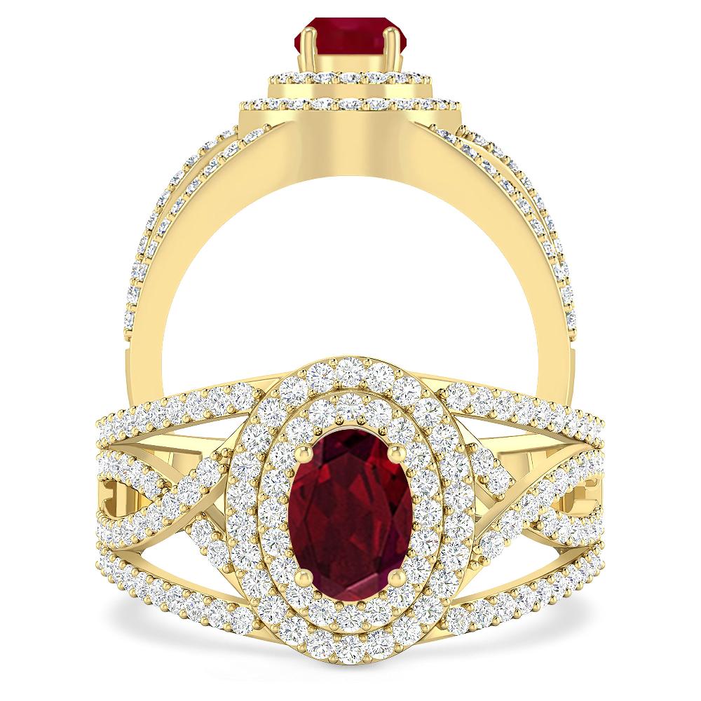 Yellow Gold - Garnet