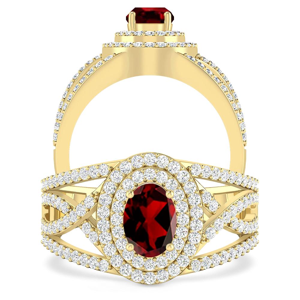 Yellow Gold - Garnet