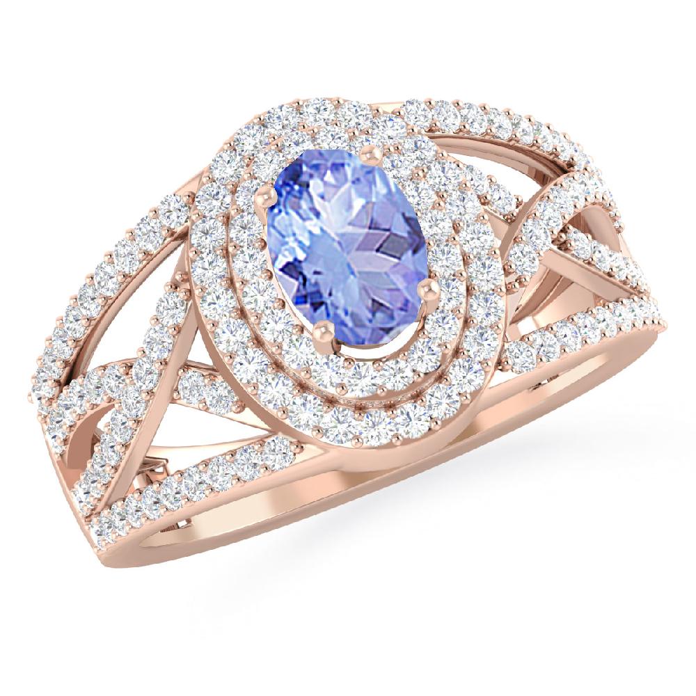 Rose Gold - Tanzanite