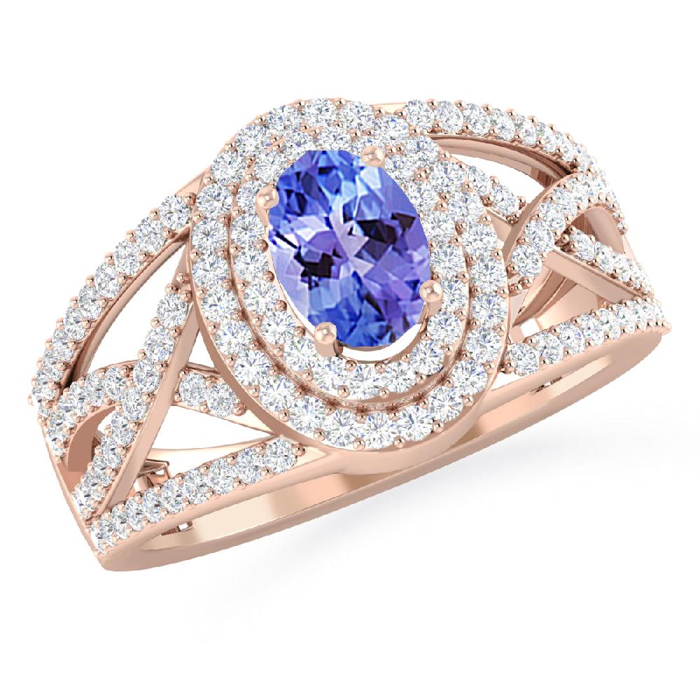 Rose Gold - Tanzanite