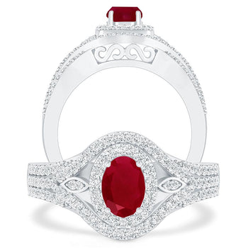 White Gold - Ruby