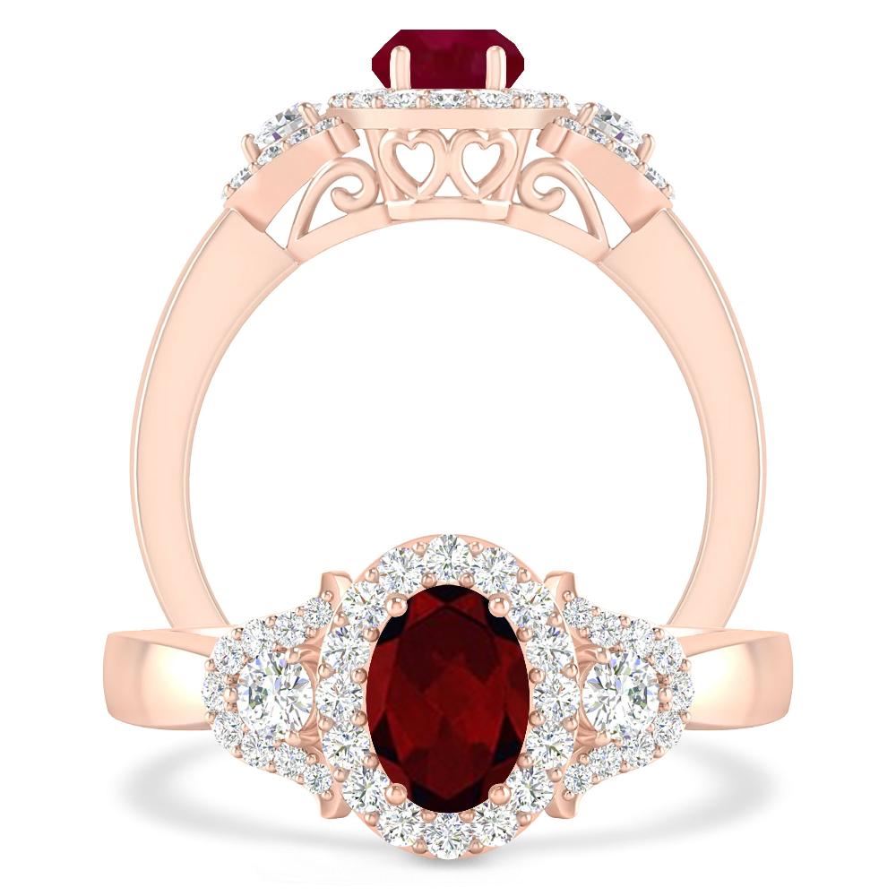 Rose Gold - Garnet