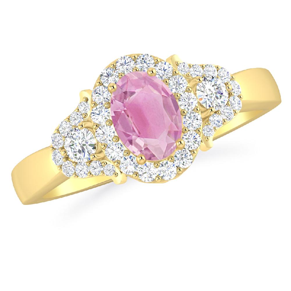 Yellow Gold - Pink Tourmaline