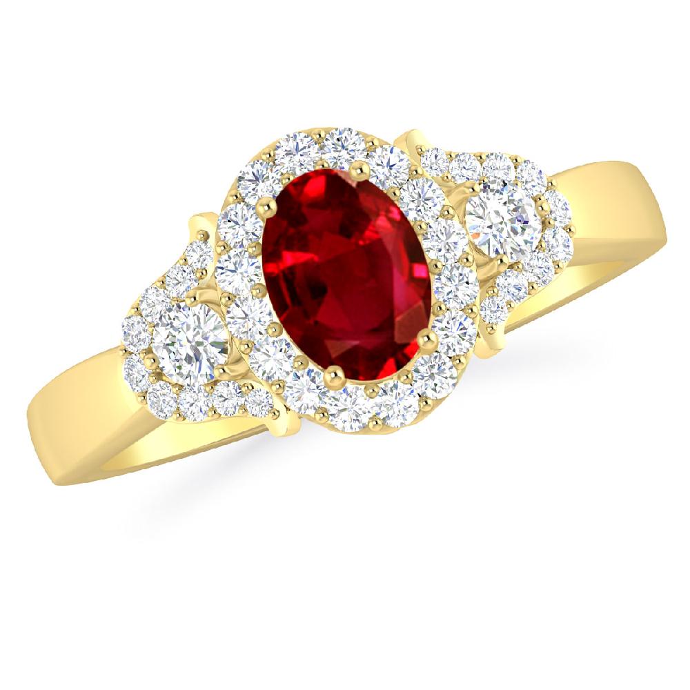 Yellow Gold - Ruby